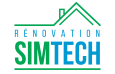 logo rénovation simtech vert et bleu